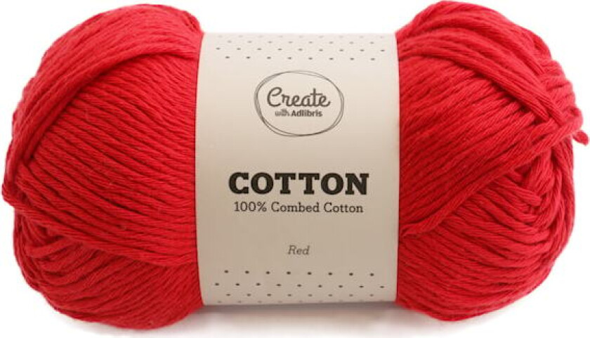 Bomull 8/9 Garn 100 g Red A080 Adlibris