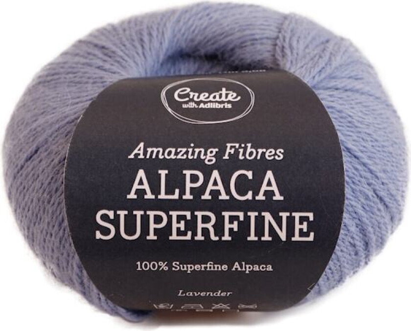 Alpaca Superfine 50 g Lavender A226 Adlibris