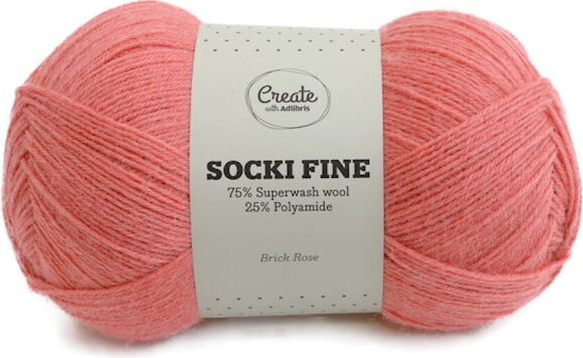 Socki Fine 100 g Brick Rose A153 Adlibris