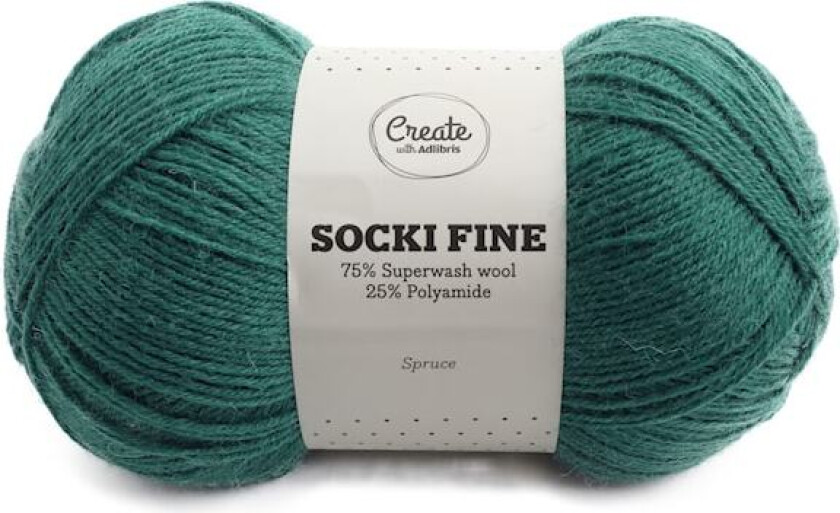 Socki Fine 100 g Spruce A140 Adlibris