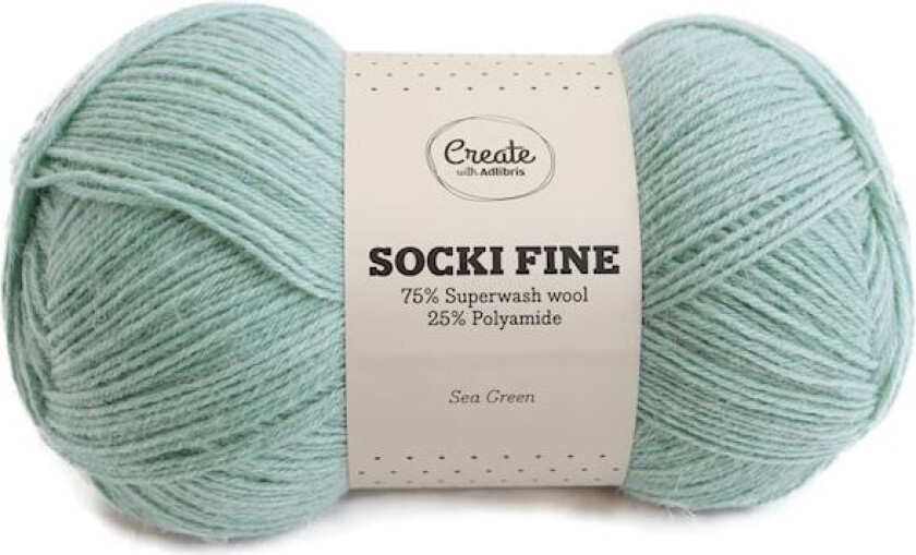 Socki Fine 100g Sea Green A031 Adlibris