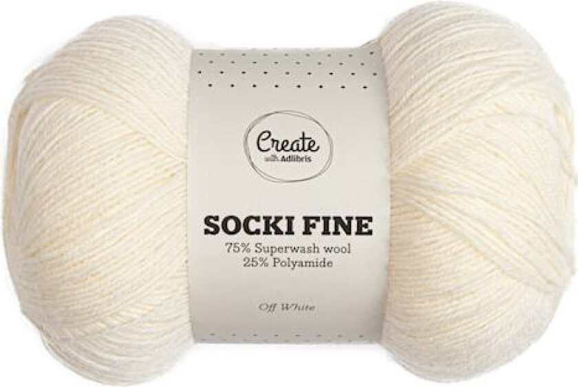 Socki Fine 100 g Off White A043 Adlibris