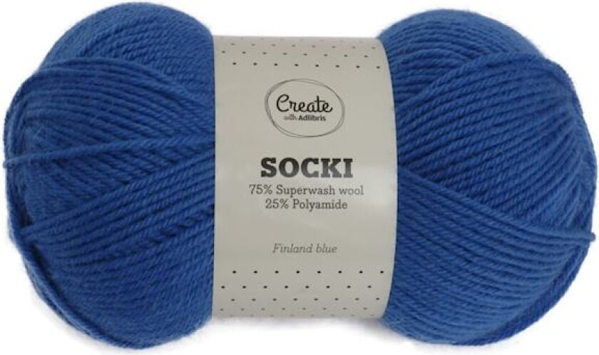 Socki Garn Ensfarget Ullmix 100 g Finland Blue A146 Adlibris