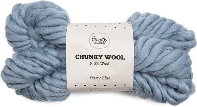 Chunky Wool Garn 200 g Dusty Blue A006 Adlibris