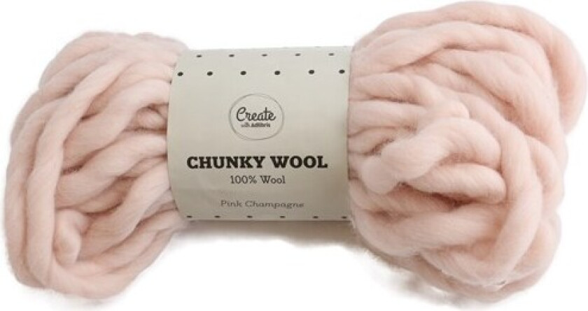 Chunky Wool Garn 200 g Pink Champagne A131 Adlibris