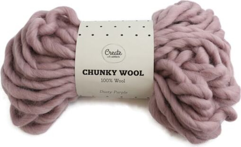Chunky Wool Garn 200 g Dusty Purple A008 Adlibris
