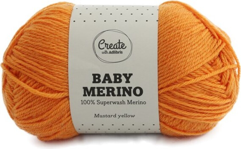 Baby Merinoull Garn 50 g Mustard Yellow A018 Adlibris