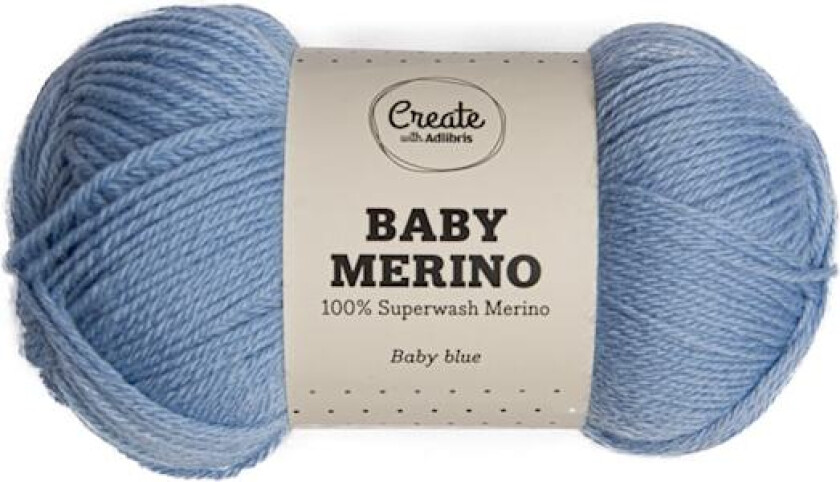Baby Merinoull Garn 50 g Baby Blue A026 Adlibris
