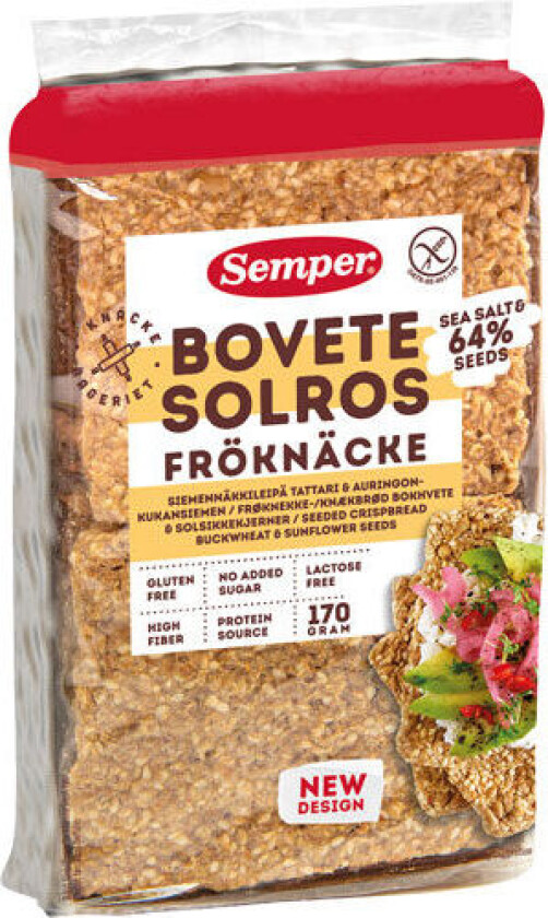 Frøknekkebrød Bohvete&Solsikke 170g