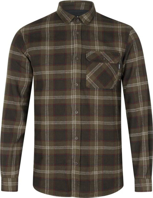 Glen Flannel Shirt Red Forest Check
