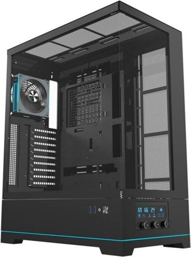 DY451L PRO computer case with fan (black) - Kabinett - Miditower - Svart
