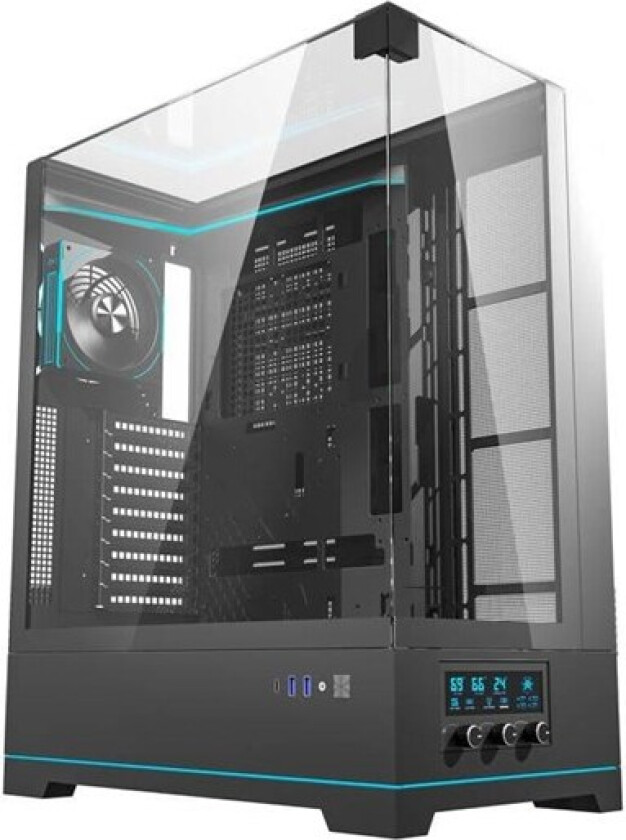 DY450L PRO computer case with fan (black) - Kabinett - Miditower - Svart
