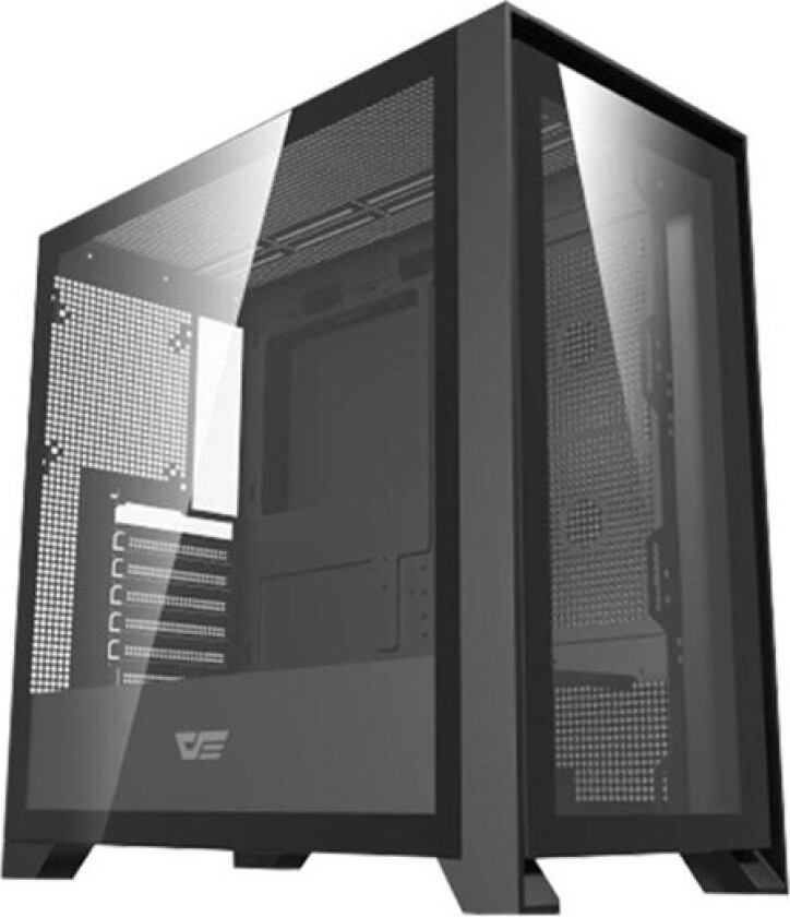 DRX90 glass computer case (black) - Kabinett - Miditower - Svart