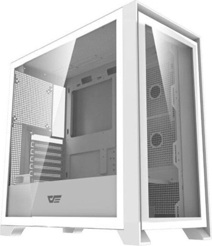 DRX90 Glass computer case (white) - Kabinett - Miditower - Hvit