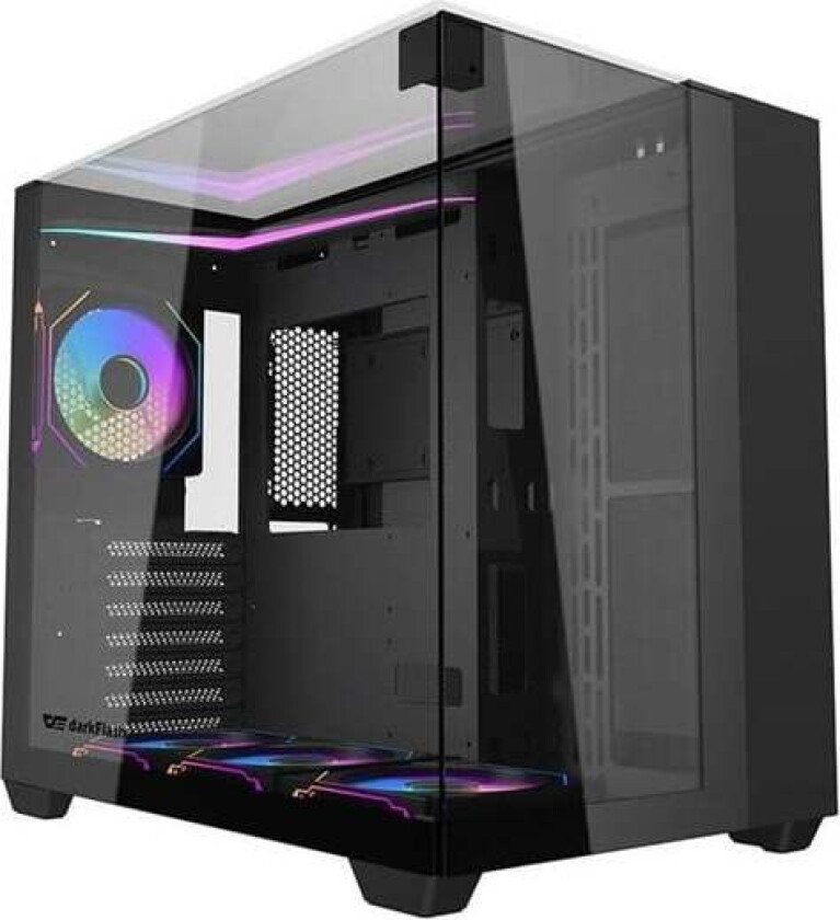 TH285 computer case 4 fans (black) - Kabinett - Miditower - Svart
