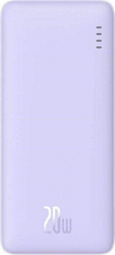 Airpow 10000mAh 20W Powerbank (purple) Nødlader - Lilla - 10000 mAh