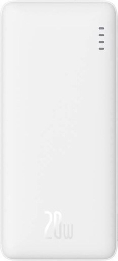 Airpow 10000mAh 20W powerbank (white) Nødlader - Hvit - 10000 mAh