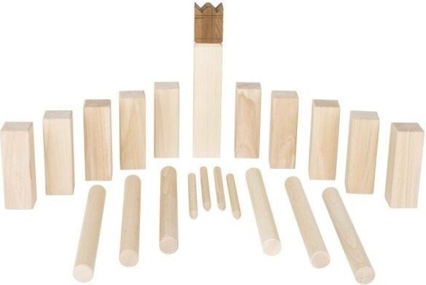 Wooden Viking Game Kubb in Cotton Bag