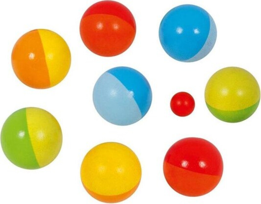 Wooden Jeu de Boules Game with Cotton Bag 9 pcs.