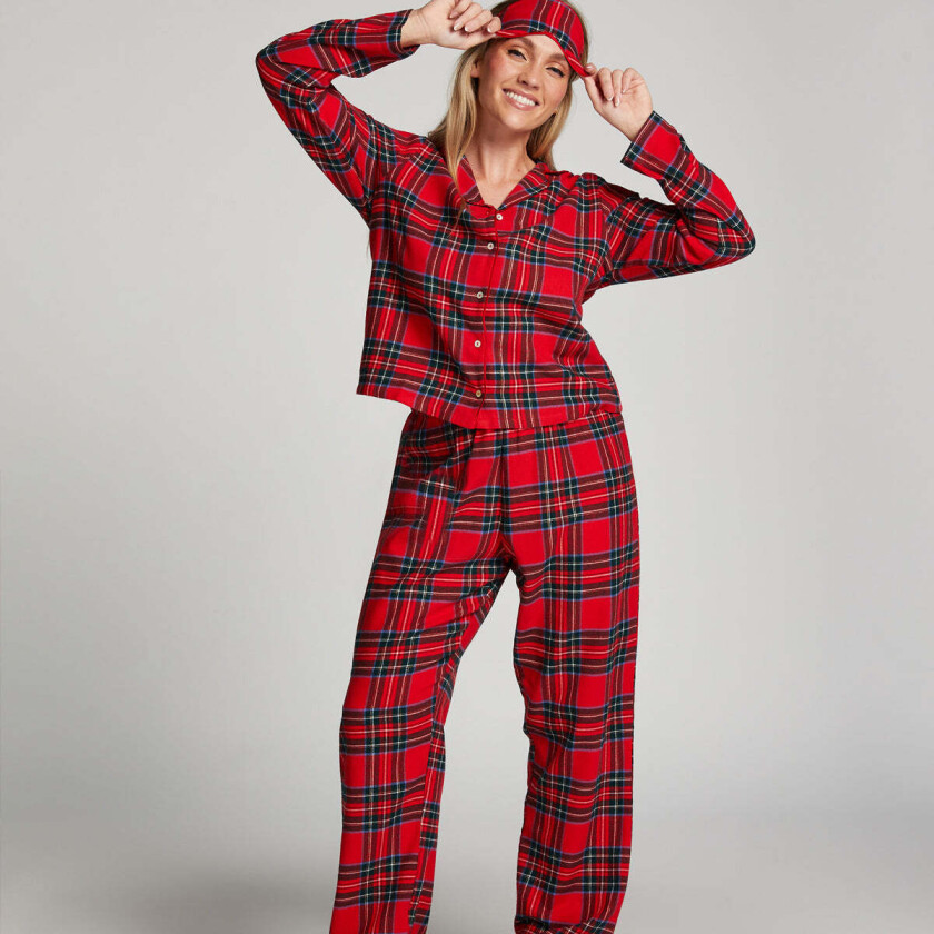 Twill Check Boyfriend pyjamas, multi, Størrelse: S, Kvinner