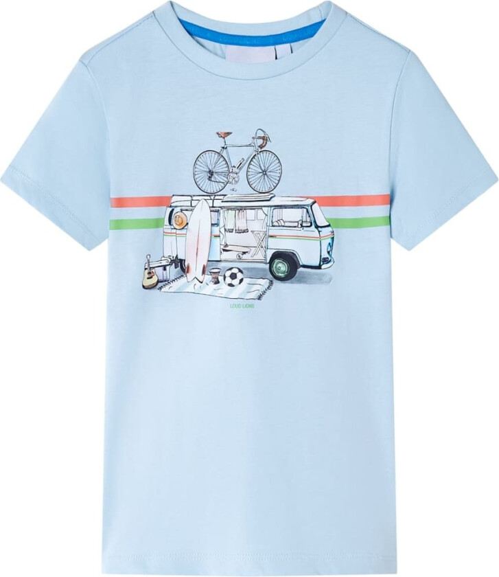 T-skjorte for barn blå 128