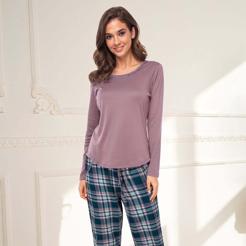 Cotton Flannel pyjamas, rosa, Størrelse: XS, Kvinner