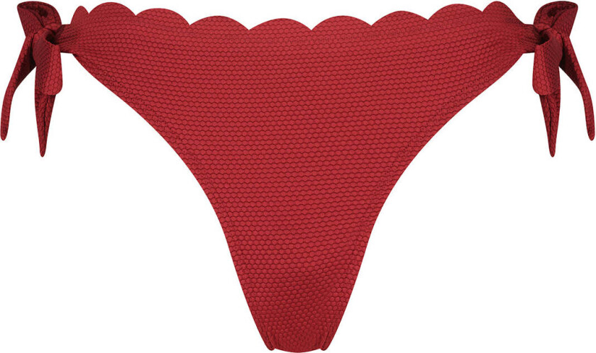 Scallop Rio bikini truse, rød, Størrelse: XS, Kvinner