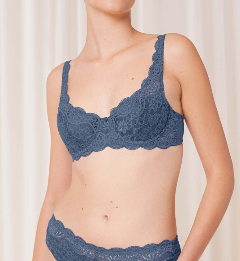 Amourette 300 WHP BH med spiler, blå, Størrelse: 85A, Kvinner