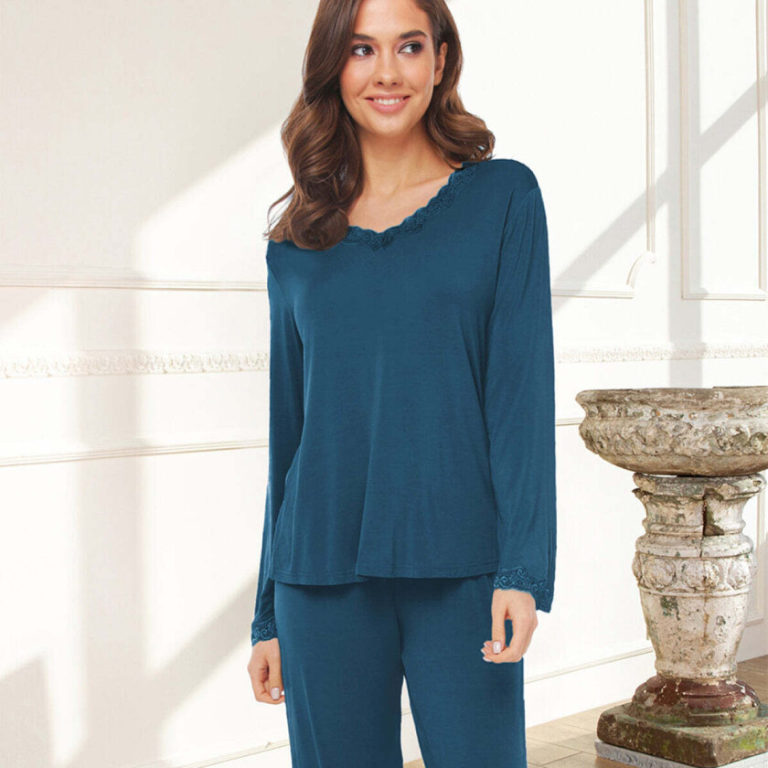 Bamboo pyjamas, blå, Størrelse: XS, Kvinner