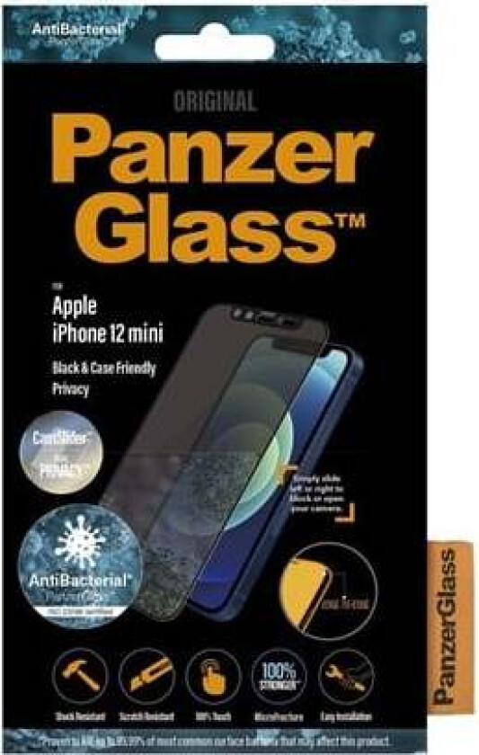 CamSlider Privacy Screen Protector Apple iPhone 12 Mini | Edge-to-Edge