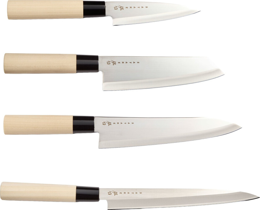 Houcho 4 kniver i balsaboks