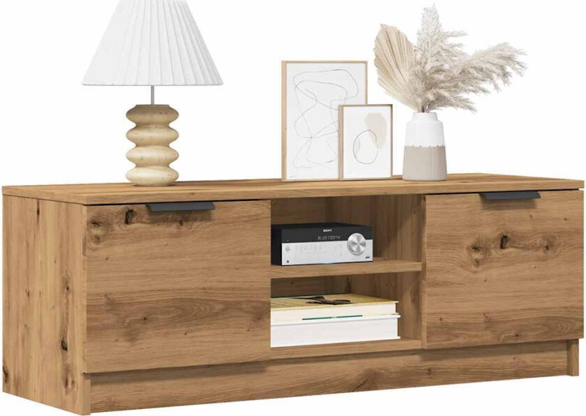 TV-benk artisan eik 102x35x36,5 cm konstruert tre