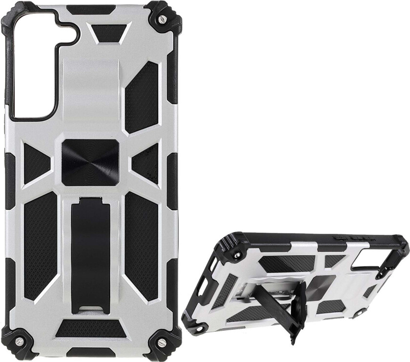 Samsung Galaxy S22 Plus Håndverker Deksel m. Kickstand - Sølv