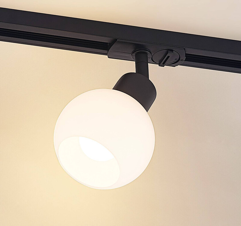 Lindby Spot Linaro, 1-fase skinne, svart