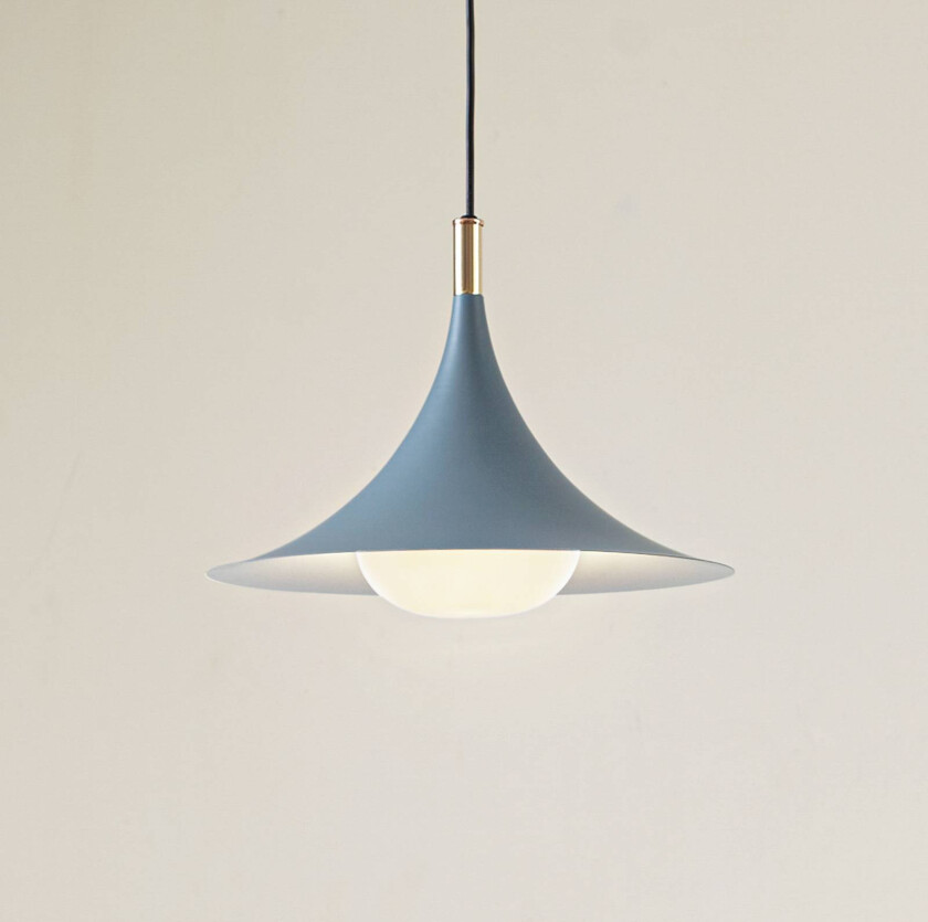 Lindby hengelampe Jarl, blå, metall, Ø 35 cm