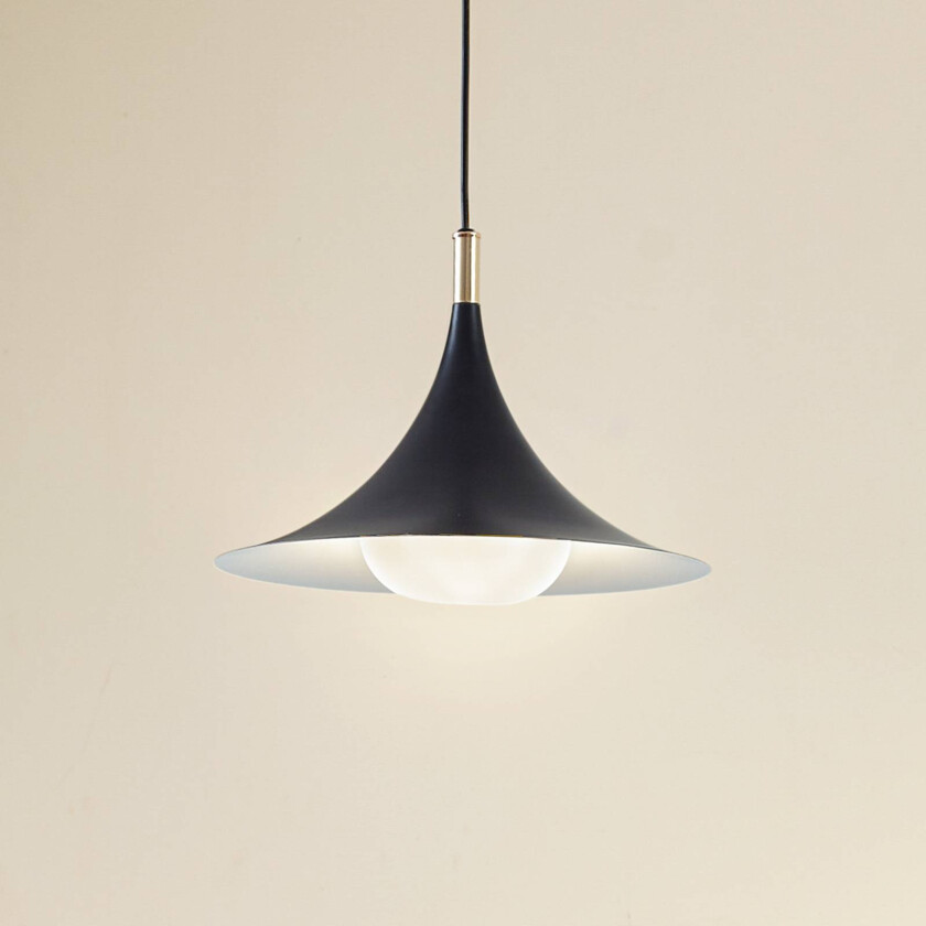 Lindby hengelampe Jarl, svart, metall, Ø 35 cm