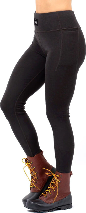 Women's Pocket Wool Rib Tights Black XL