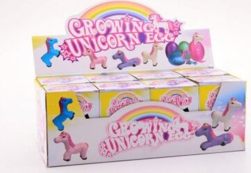 Bilde av XL Unicorn egg som klekkes i seg selv, ca 13 cm