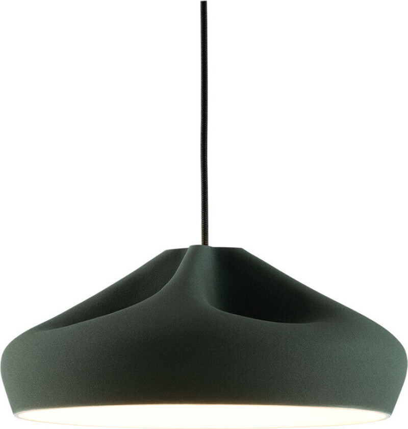 - Pleat Box 47 LED Pendel Mørk Grønn/Hvit