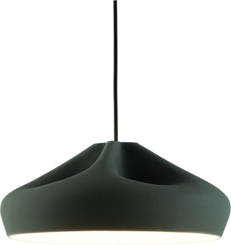 - Pleat Box 47 Pendel E27 Mørk Grønn/Hvit
