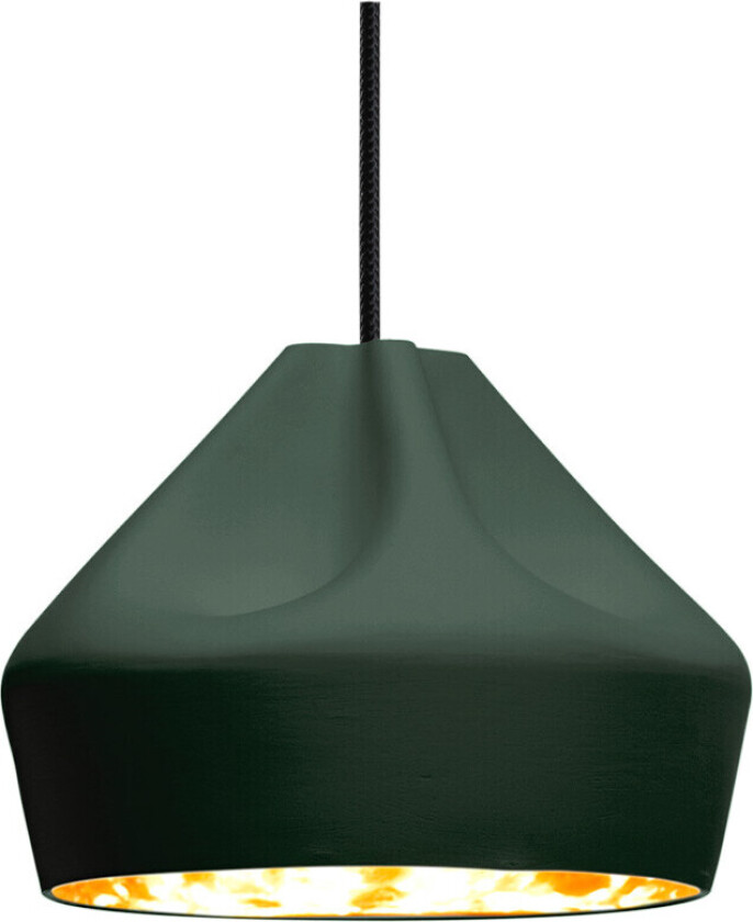 - Pleat Box 24 LED Pendel Mørk Grønn/Guld