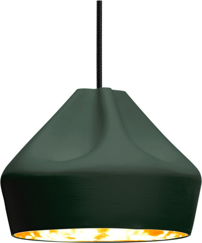 - Pleat Box 24 Pendel E14 Mørk Grønn/Guld