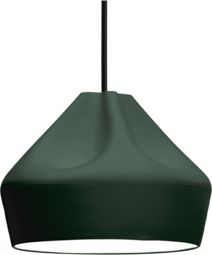 - Pleat Box 24 Pendel E14 Mørk Grønn/Hvit