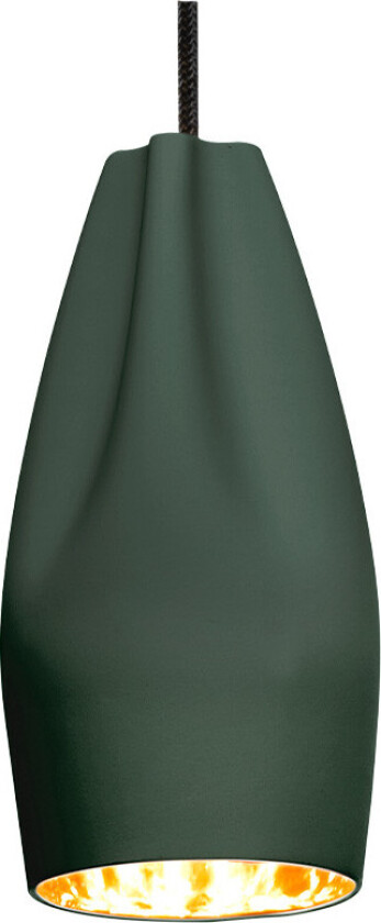 - Pleat Box 13 LED Pendel Mørk Grønn/Guld