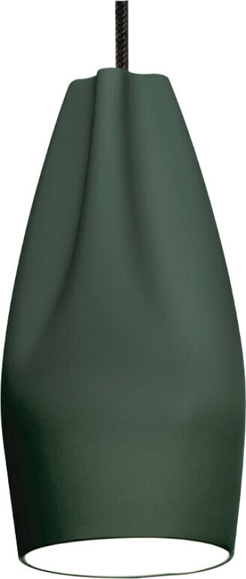 - Pleat Box 13 Pendel E27 Mørk Grønn/Hvit