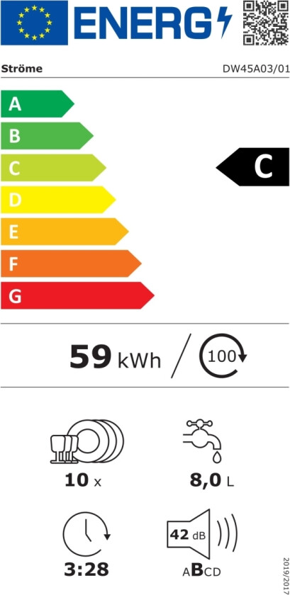 Dw45a03/01Ix Opvaskemaskine, Stål