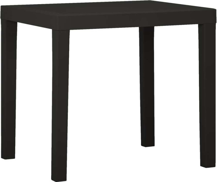 Hagebord antrasitt 79x65x72 cm plast