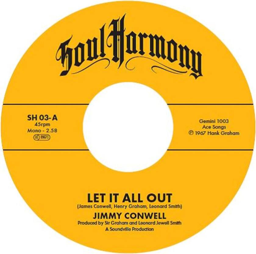 Jimmy Conwell, The Exits Let It All Out / I'm So Glad LP/Vinyl