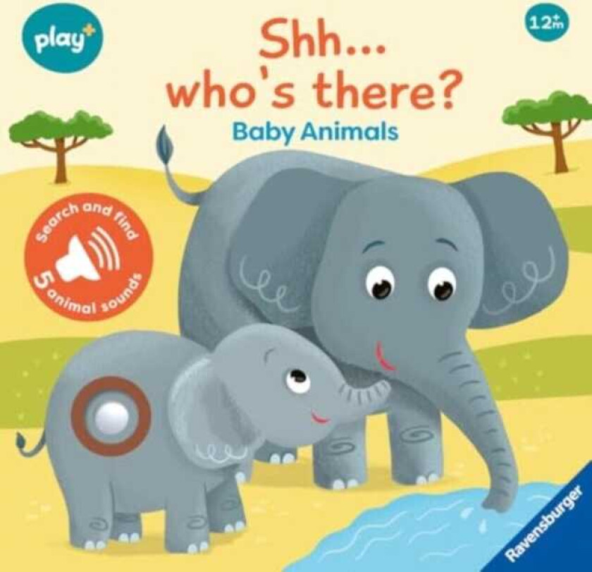 Ravensburger Play+ Infant & Toddler Shhh…Who's there? Baby Animals My First Seek and Find Sound Book Search and find