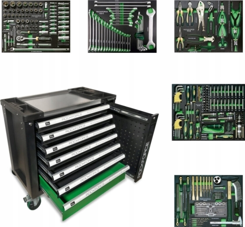 Rockforce Wmc Rockforce Verktøyskap + 274Szt. Narzdzi